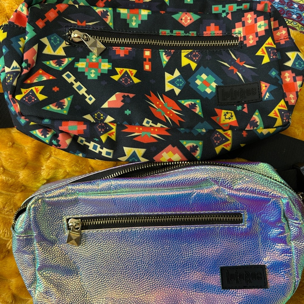 ✂️ LulaRoe Geometric/shinny holographic fanny packs